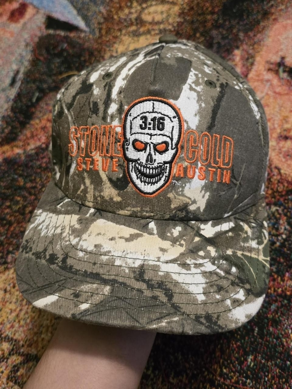 WWE Legends Steve Austin 3:16 Camouflage Cap One Size Official Wrestling Hat